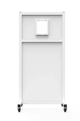 Barrera o Mampara Plomada móvil modelo BMEco con ventana plomada de10"x12"