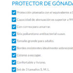 PROTECTOR DE GÓNADAS SET MARCA COLÉ