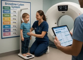¿Cómo se integra Broselow-Luten en flujos clínicos para medir peso y seleccionar protocolos TC automáticamente? ¿Cómo se integra Broselow-Luten en flujos clínicos para medir peso y seleccionar protocolos TC automáticamente